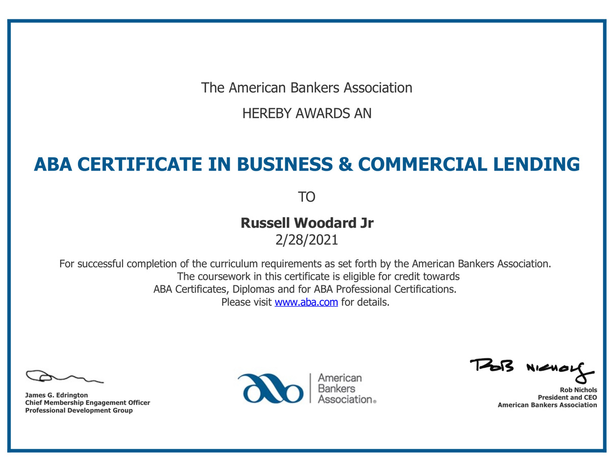 ABA Banking Certificate